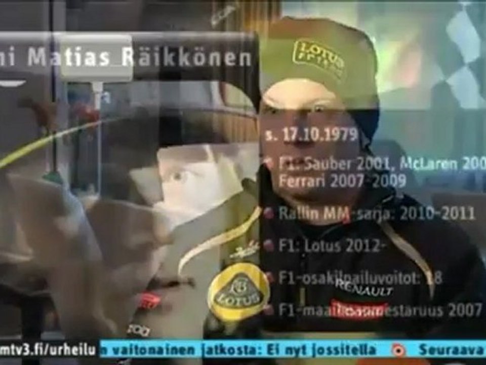 Kimi Räikkönen Press at Conference Zürich 26.1.2012