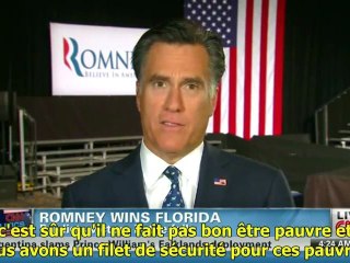 Mitt Romney interviewé sur CNN ne se sent pas concerné par les pauvres.