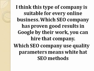 Choosing the best SEO Company