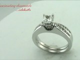 Cushion Cut Diamond Engagement Wedding Rings Set In Channel Setting
