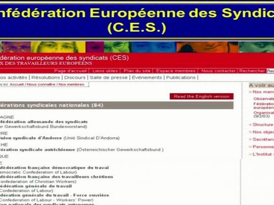 François ASSELINEAU - Les Escrocs - La Confédération Européenne des Syndicats