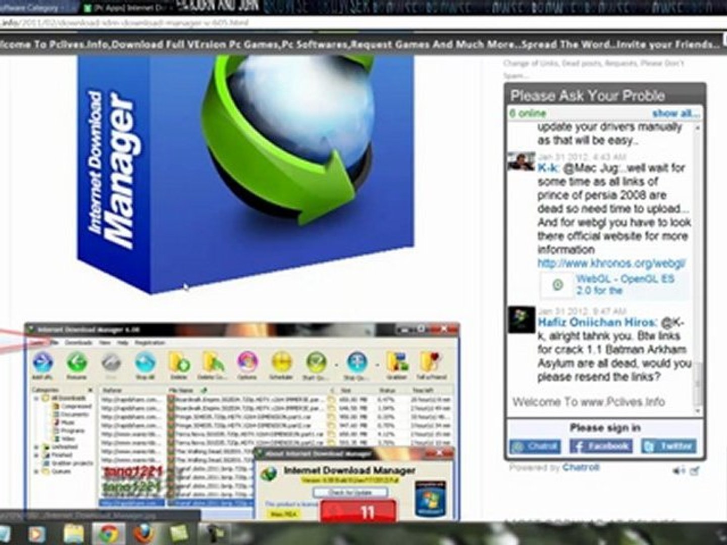 ⁣Download (Internet Download Manager) IDM Full version for free with serial key 2011 Patch Updates!