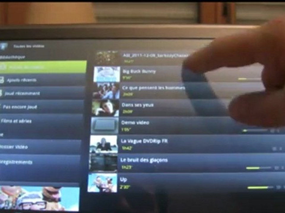 Test de l'Archos 101G9 turbo à 1,5GHz : menus audio / vidéo