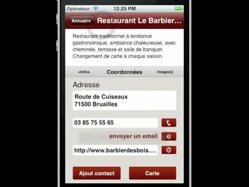 Démonstration de notre application iPhone EZ. Restaurants.