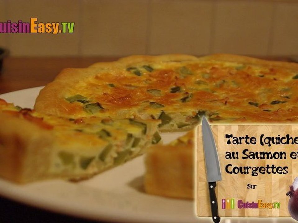 Recette de la tarte aux courgettes et saumon fumé