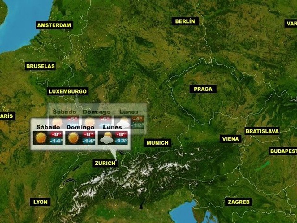 El tiempo en Europa, por países, previsión del viernes 3 al lunes 6 de febrero