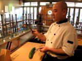 Ginsu Knife Set Unboxing & Demonstration at Yuji's Tapas Sushi Restaurant Linus Tech Tips