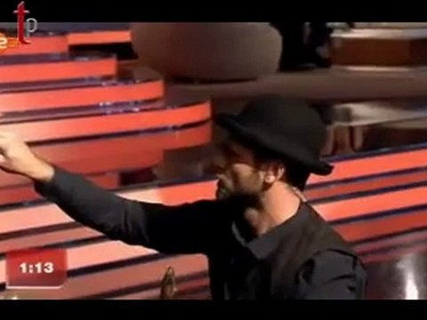 Painter-performer sparkles on a TV show in Germany