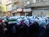 فري برس   ريف دمشق داريا مظاهرة الطلاب الأحرار ذكرى مجزرة حماة 2 2 2012 ج1