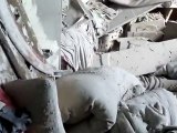 فري برس   حمص الرستن منزل مدمر بالكامل بقذيفة مدفعية الميدان 1 2 2012