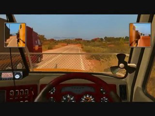 18 wheels of steel extreme trucker Australie transport de deux engins "video 2"