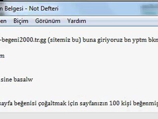2012 Facebook Beğeni sayfası