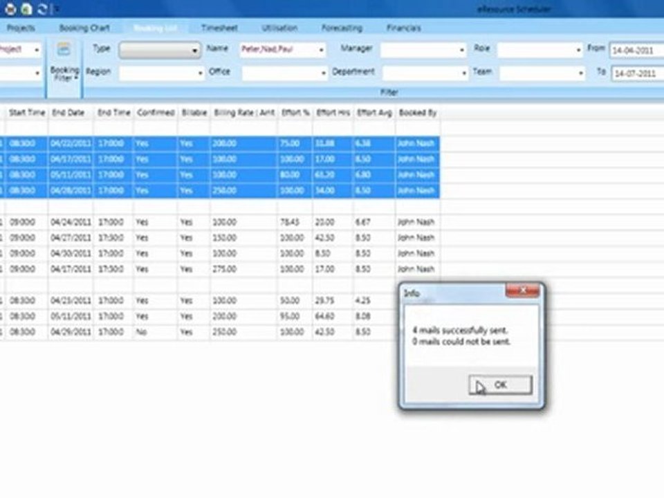 eResource Scheduler's Booking List Training Module