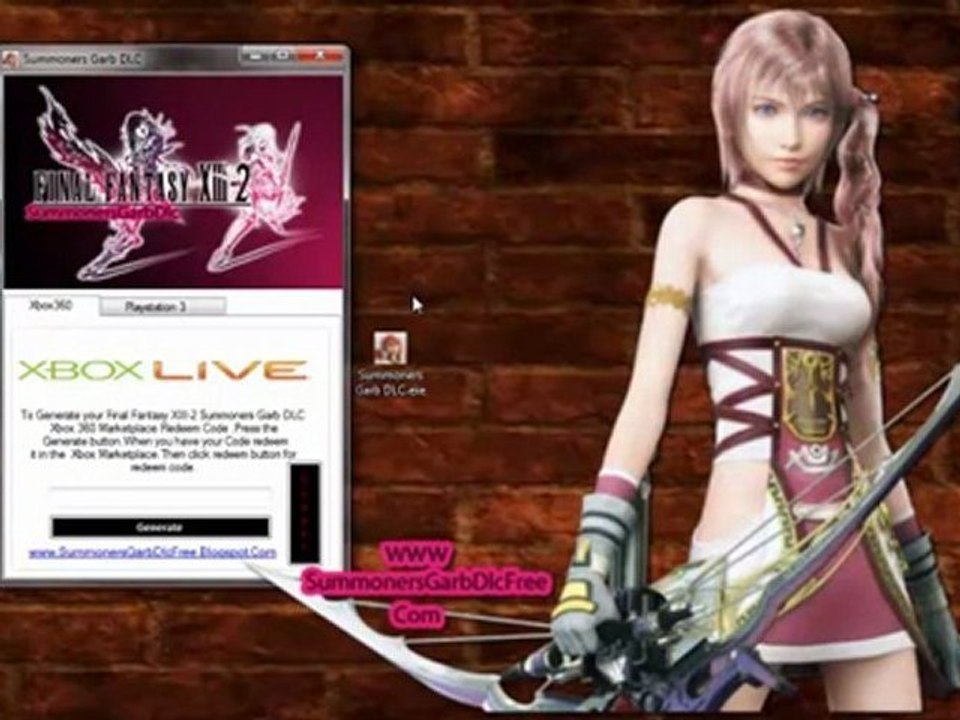 How to Get Final Fantasy XIII-2 Serah Summoners Garb DLC Free Giveaway Limited