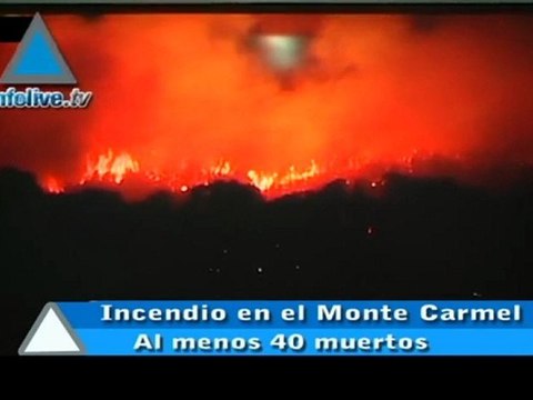 Incendio Forestal en el Monte Carmel cerca de Haifa