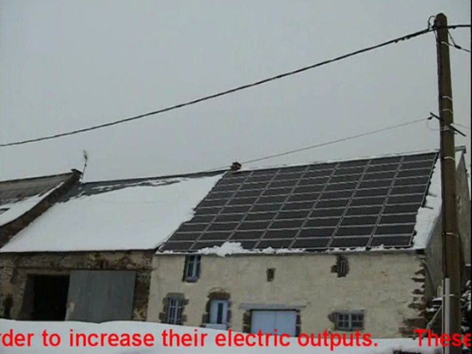 Photovoltaic defrosting and snow removing on the roof with OPALE by SYCOMOREEN