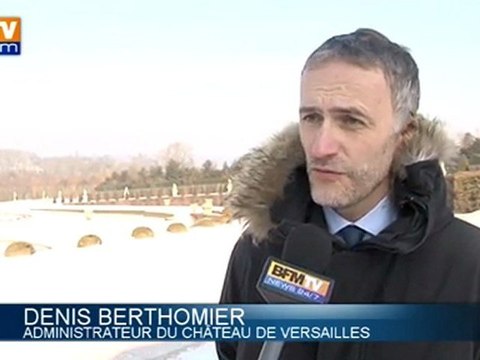 Les jardins du château de Versailles fermés à cause du froid