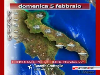 Previsioni del tempo, domenica 5 febbraio