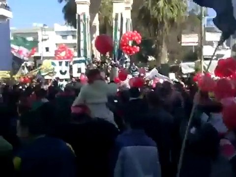 فري برس ادلب مظاهرة جمعة عذرا حماة الجيش الحر 3 1 2012