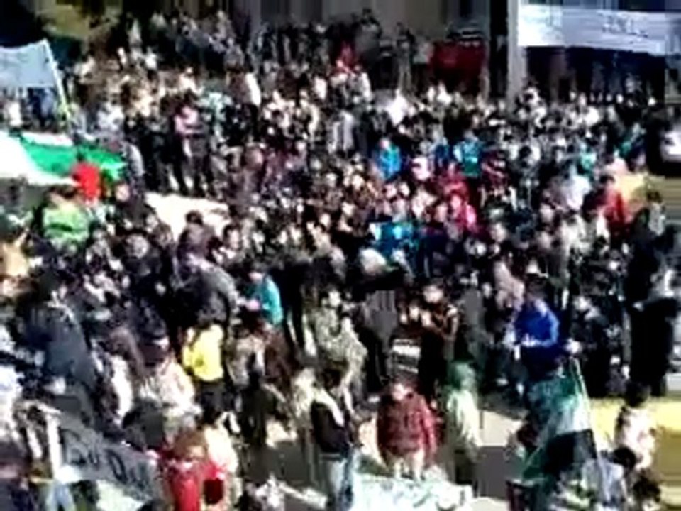 فري برس   ادلب   ترمانين    مظاهرة جمعة عذرا حماه سامحينا 3 2 2012 جـ1