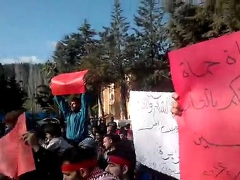 فري برس   مخيم يلدا مظاهرة جمعة عذرا حماه سامحينا 3 2 2012