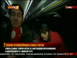 Antep maçı sonrası otobüsten canlı yayın.
