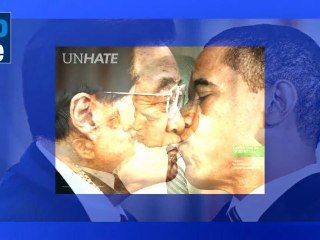 Netanyahu and Abbas lock lips in controversial new Benetton ad