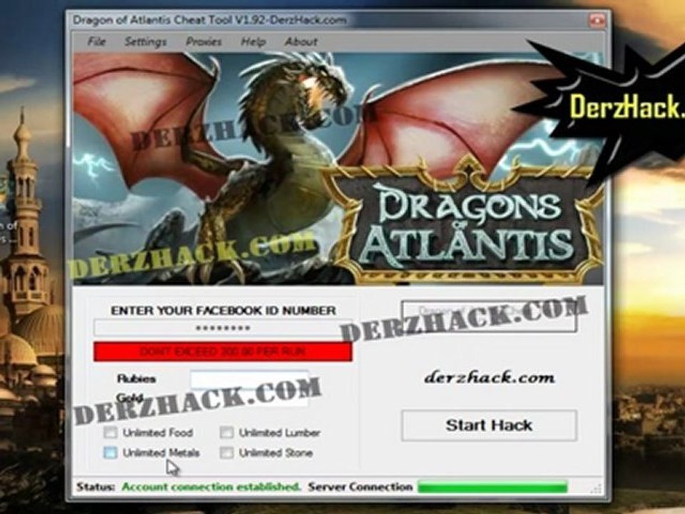 Dragon of Atlantis Working Cheat Tool
