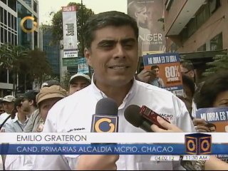 Graterón: Mientras el Gobierno hace una apología al odio, en Chacao hacemos un homenaje a Venezuela