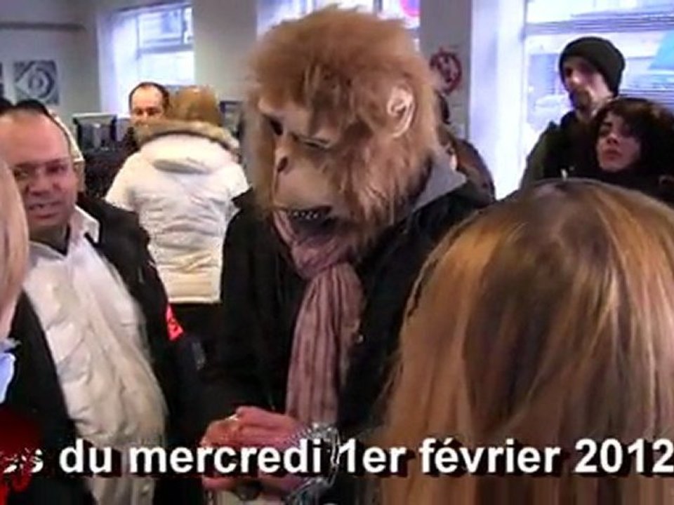 Action surprise agence Air France Alésia (04.02.2012)