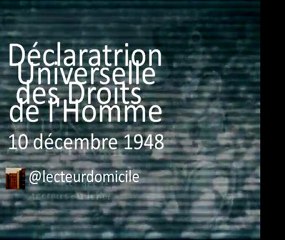 La Déclaration Universelle des Droits de l'Homme - Le 10 décembre 1948