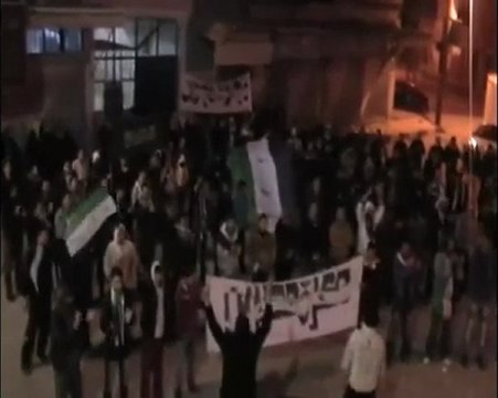 فري برس إدلب معرة مصرين مظاهرة تكبير نصرة لحمص والزبداني 4 2 2012