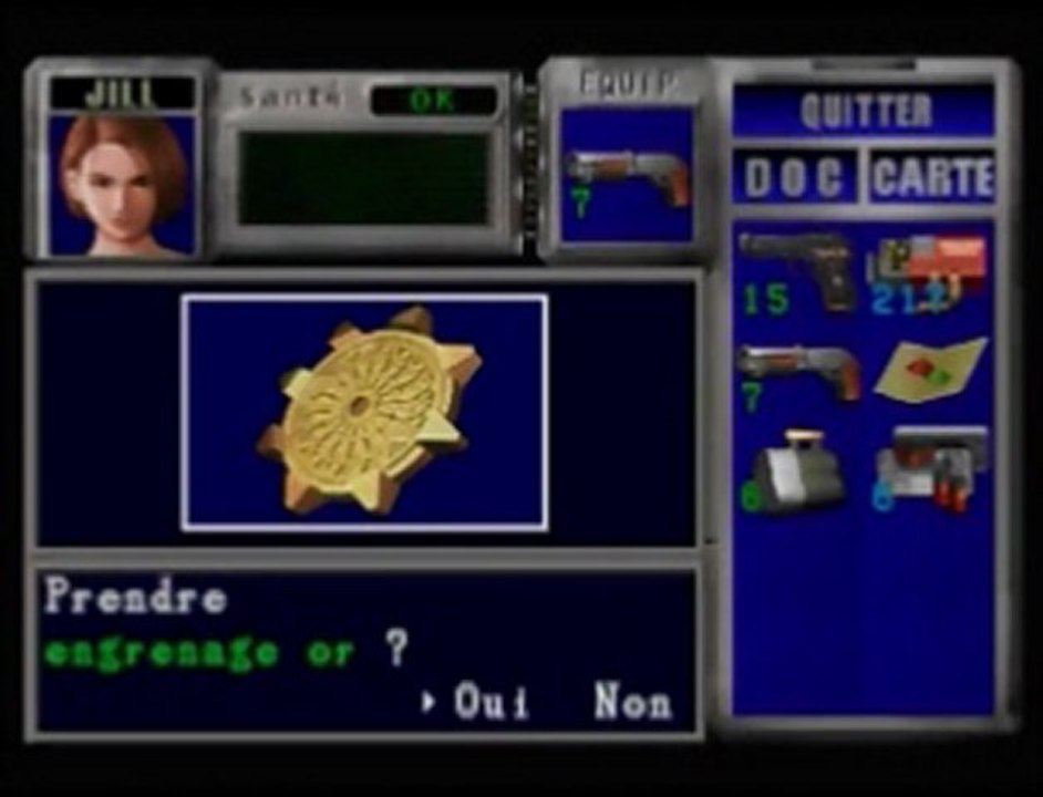 Walkthrough Resident Evil 3 Nemesis [8] Engrenage d'or