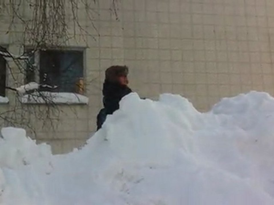 Noey Playing On the Hill of Snow - February 2012