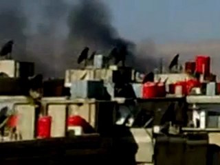 فري برس   ريف دمشق داريا   سحب من الدخان بالقصف العشوائي 4 2 2012