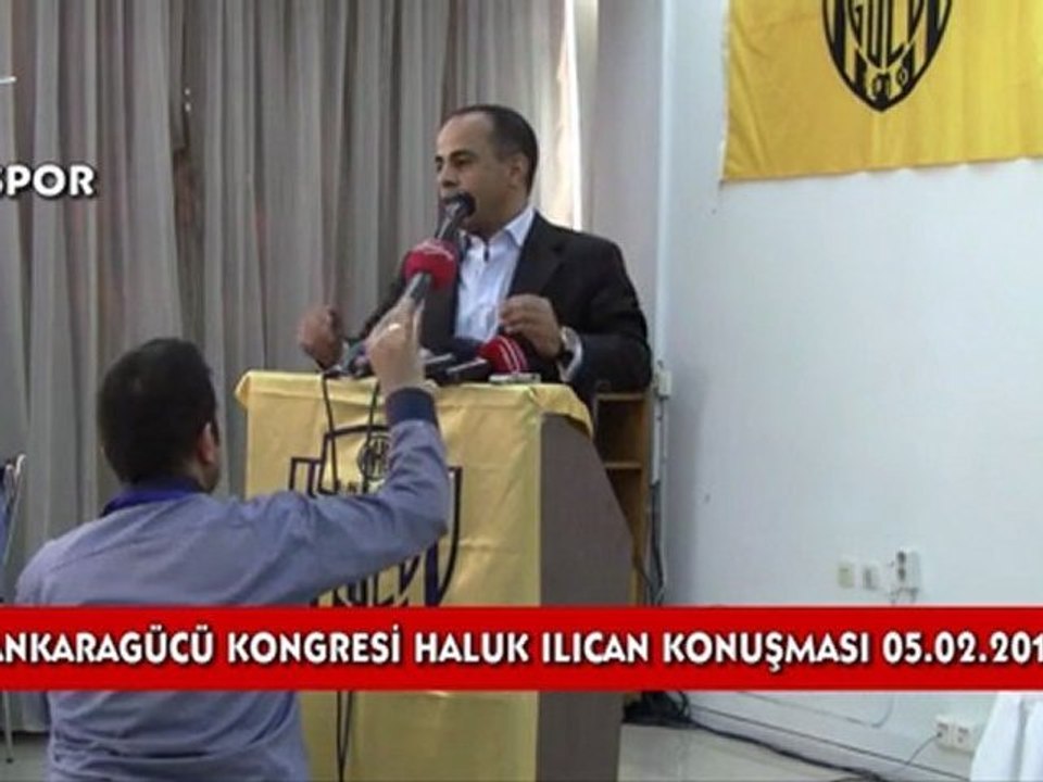 Ankaragücü Başkanı Haluk Ilıcan kongrede konuştu. 05.02.2012