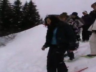 descendre avec des raquettes...