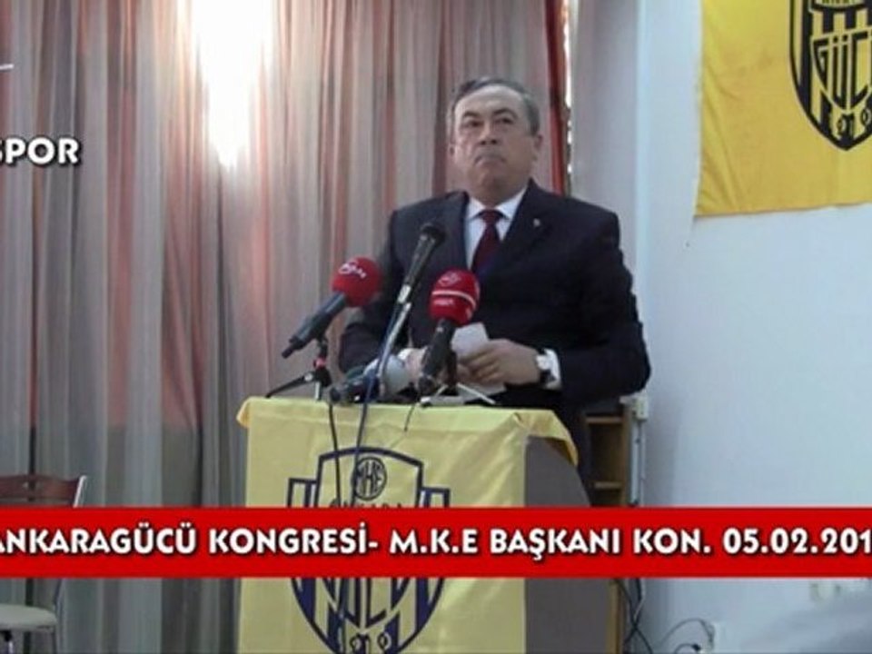 M.K.E Başkanı Ünal Önsipahioğlu, Ankaragücü kongresinde konuştu...