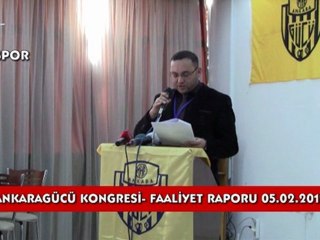 Ankaragücü kongresinde faaliyet raporu okunuyor...