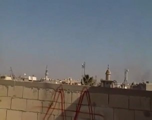 فري برس   أعمدة الدخان تتصاعد من حي باب الدريب   5 2 2012