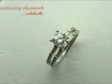 Round Diamond Wedding Ring Set In Vintage Micro Pave Setting