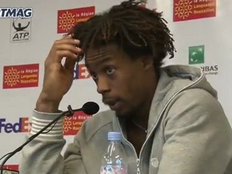 Conférence de presse de Gael Monfils finale Open Sud France Montpellier