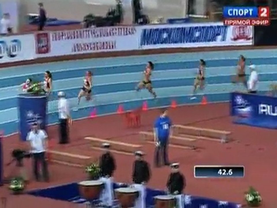 400м 2 забег Женщины - Русская зима 2012 - Международный турнир - MIR-LA.com