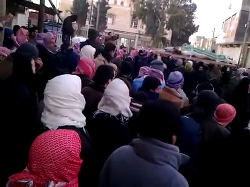 فري برس   مارع   حلب  بداية تشييع الشهيد اسامة بكور الخطيب 6 2 2012