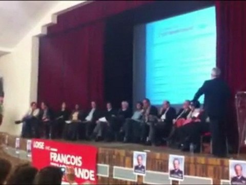 Intervention à Clermont autour du thème de la santé, en présence de Jean-Marie Leguen