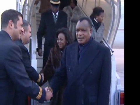 Arrivée Denis Sassou-Nguesso à Paris - Le Bourget 6 février 2012