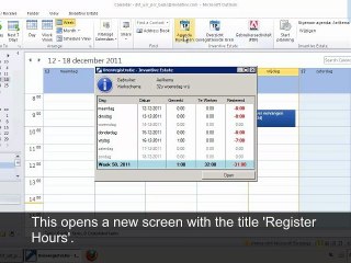 Registering Hours in Outlook Calender with Invantive Vision - Registrieren Sie Ihre Stunden im Outlook-Kalender mit Invantive Vision