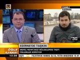 7 Şubat 2012 Musa ALCAN Edirne de sel alarmı 3G ile Ülke TV Öğle Ajansına canlı bağlantı