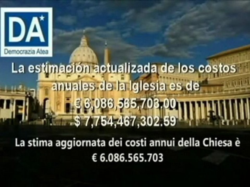 LAS VERDADERAS GANANCIAS DEL VATICANO SALEN A LA LUZ