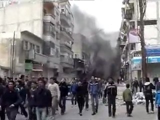 فري برس   ريف دمشق داريا اقتحام ميليشيات جميل حسن للمدينة 6 2 2012
